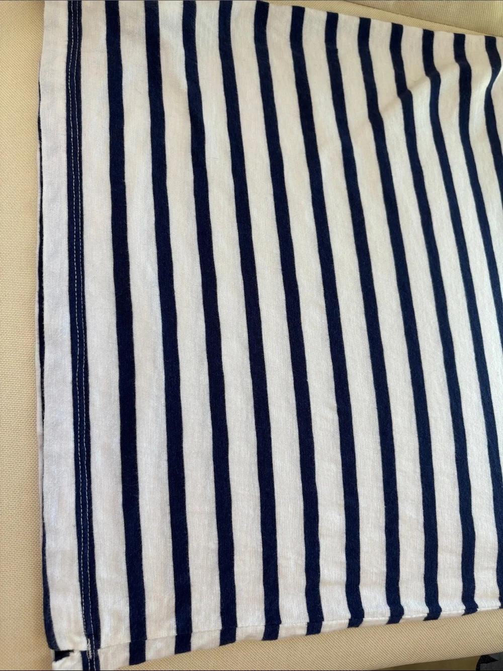 GAP Kids Navy Off-White Striped Long Sleeve Jersey Polo M 8 EUC 497429